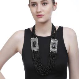 Imli Street Black & Silver Necklace-image-95