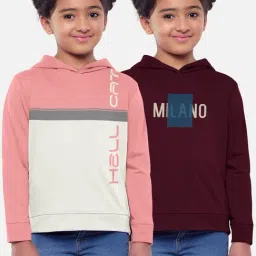 HELLCAT Pink & Maroon Printed Full Sleeves T-Shirt (Pack Of 2)-image-78