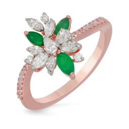 Malabar Gold and Diamonds 18k Rose Gold Diamond Cocktail Ring for Women-picture-7