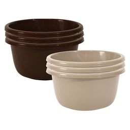 Aura Brown & Coffee Brown 6 piece Solid Plastic Bath Accessories Set-20