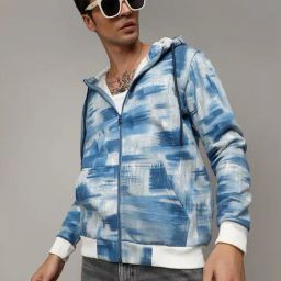 Campus Sutra Multi Regular Fit Printed Hooded Sweatshirt-19