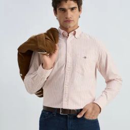 GANT Orange Regular Fit Striped Shirt-picture-15