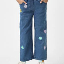 Nauti Nati Girls Blue Cotton Regular Fit Jeans-picture-30