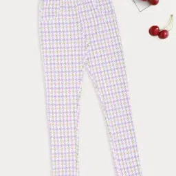 Pantaloons Junior Girls Off White Printed Jeggings-picture-16