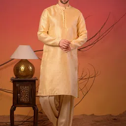 Rangkathaa Men Embroidered Regular Pure Cotton Kurta with Dhoti Pants-picture-8