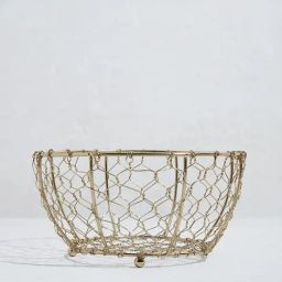 Westside Home Gold Wired Fruit Basket-14