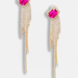 Sohi Gold Plated Party Designer Stone Dangler Earrings-image-77