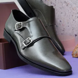 NICO NERINI Men Round Toe Formal Monk Shoes-picture-0