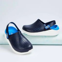 Fame Forever by Lifestyle Kids Navy Back Strap Clogs-image-53