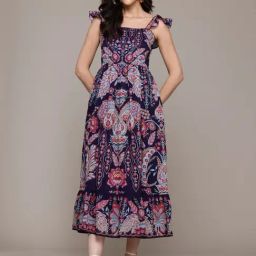 Label Ritu Kumar Navy Alba Long Dress-image-55