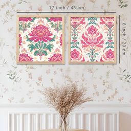 Kotart Brown & Pink 2 Piece Wood Madhubani Wall Paintings image 3