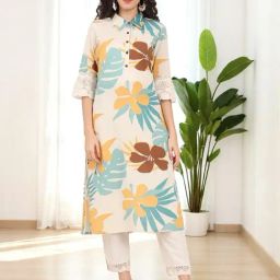 Aravalii Mustard Printed Kurti-image-21