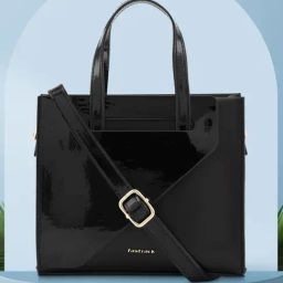 Fastrack Black Faux Leather Solid Handbag-29