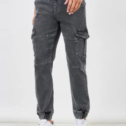 Styli Grey Slim Fit Lightly Washed Jogger Jeans-image-74