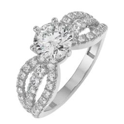 Emori 18k White Gold & Diamond Queen Solitaire Ring-picture-44