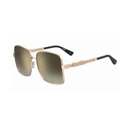 Moschino Brown Square Sunglasses For Women-image-28