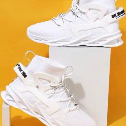 Rapid Box Men's White Running Shoes-14