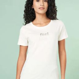 Ajile by Pantaloons White Cotton T-Shirt-image-37