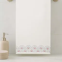 Haus & Kinder White Cotton Floral Print Bath Towel Pack of 1-picture-35