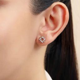 Zavya Twisted Charm Rhodium Plated 925 Sterling Silver Earrings-picture-35