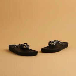 Eridani Women's Avery Black Thong Sandals-image-90