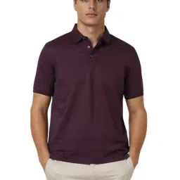 Van Heusen Maroon Cotton Regular Fit Polo T-Shirts-picture-29