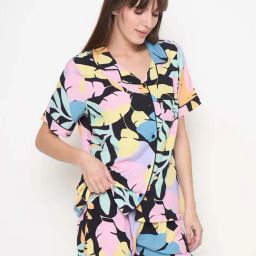 MADAME M Secret Multicolored Printed Shorts Set-3