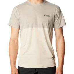 Columbia Light Grey & Light Beige Regular Fit Cirque River Crew T-Shirt-11