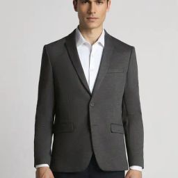 Peter England Grey Slim Fit Blazer-image-11