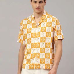 Free Authority White & Yellow Regular Fit Scooby Doo Printed Shirt-image-11