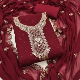 KALINI Embroidered Unstitched Dress Material-image-89