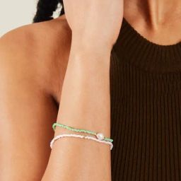 Accessorize London Women's Real Gold Plated Bracelet Pack of 2-image-55