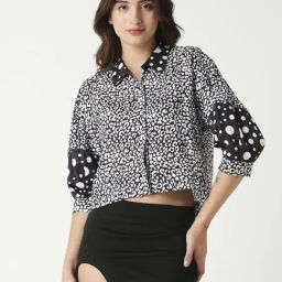 Remanika Black Cotton Printed Shirt-image-94