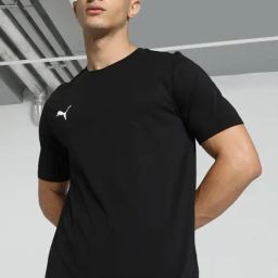 Puma Black Cotton Regular Fit Sports T-Shirt-image-44