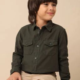 U.S. Polo Assn. Boys Green Cotton Shirt-picture-41