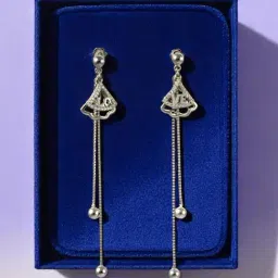 Rihi by P.C. Chandra Jewellers 925 Silver Love Chain Drop Earring-picture-42
