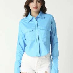 Remanika Blue Cotton Shirt-image-51
