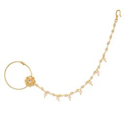 Saraf Rs Jewellery Gold Plated Kundan Embellished Nose Ring-picture-46