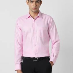 Van Heusen Pink Cotton Regular Fit Shirt-picture-16