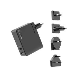 ALOGIC 45 W Black USB 240 V Wall Mount USB Adapter, WCC2A45BK-10
