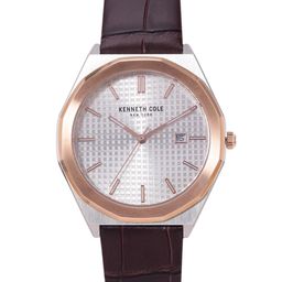 Kenneth Cole Men Textured Leather Analogue Watch KCWGB2234210MN-silver-image-41
