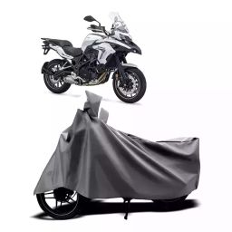 Auto Pearl Two Wheeler Cover with Bag for Benelli TRK 502, Silver-image-41