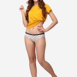 SOIE Mid Rise Medium Coverage Solid and Printed Cotton Stretch Briefs image 5