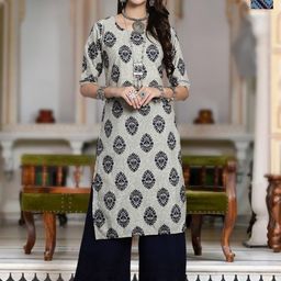 Moda Rapido Selection Of 2 Floral Printed Round Neck Straight Kurtas-picture-45