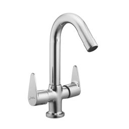 Jabra Center Hole Basin Mixer (M) Vignet Series Brass Chrome Finish Deck Mount Silver-image-90