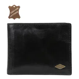 Fossil Ryan Black Leather Casual Rfid Bi-Fold Wallet for Men-image-89