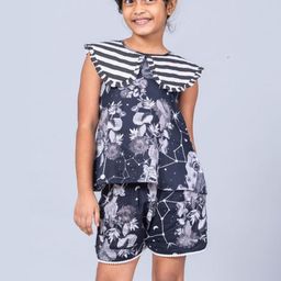Girls Cotton Top & Shorts Coord Set| Luna-image-5
