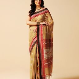 ADITRI Woven Design Pure Cotton Handloom Khadi Saree-32