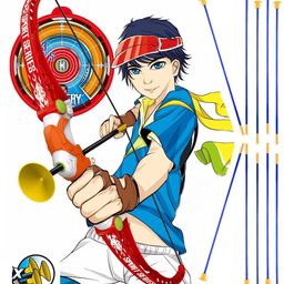 Amitasha Archery Bow and 10 Arrows Target Game for Kids (Multicolor) image 1