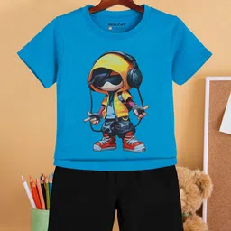 HELLCAT Boys Printed Short Sleeves T-shirt With Shorts-picture-0